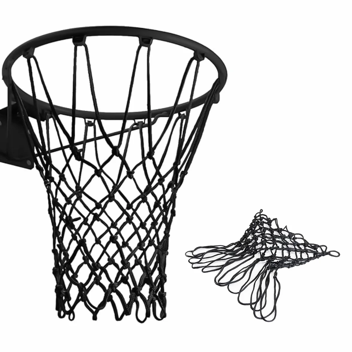 Filet de Basket de Remplacement Robuste, Résistant aux Intempéries, Anti-Fouet, pour Terrain Extérieur et Intérieur