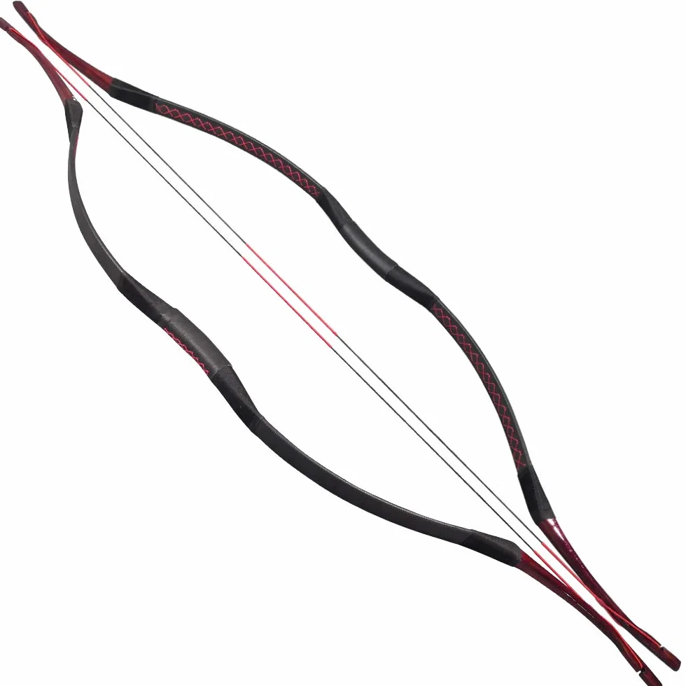 Arc Traditionnel en Bois à la Main 25-40 lbs Arc Recurve Laminé de Chasse