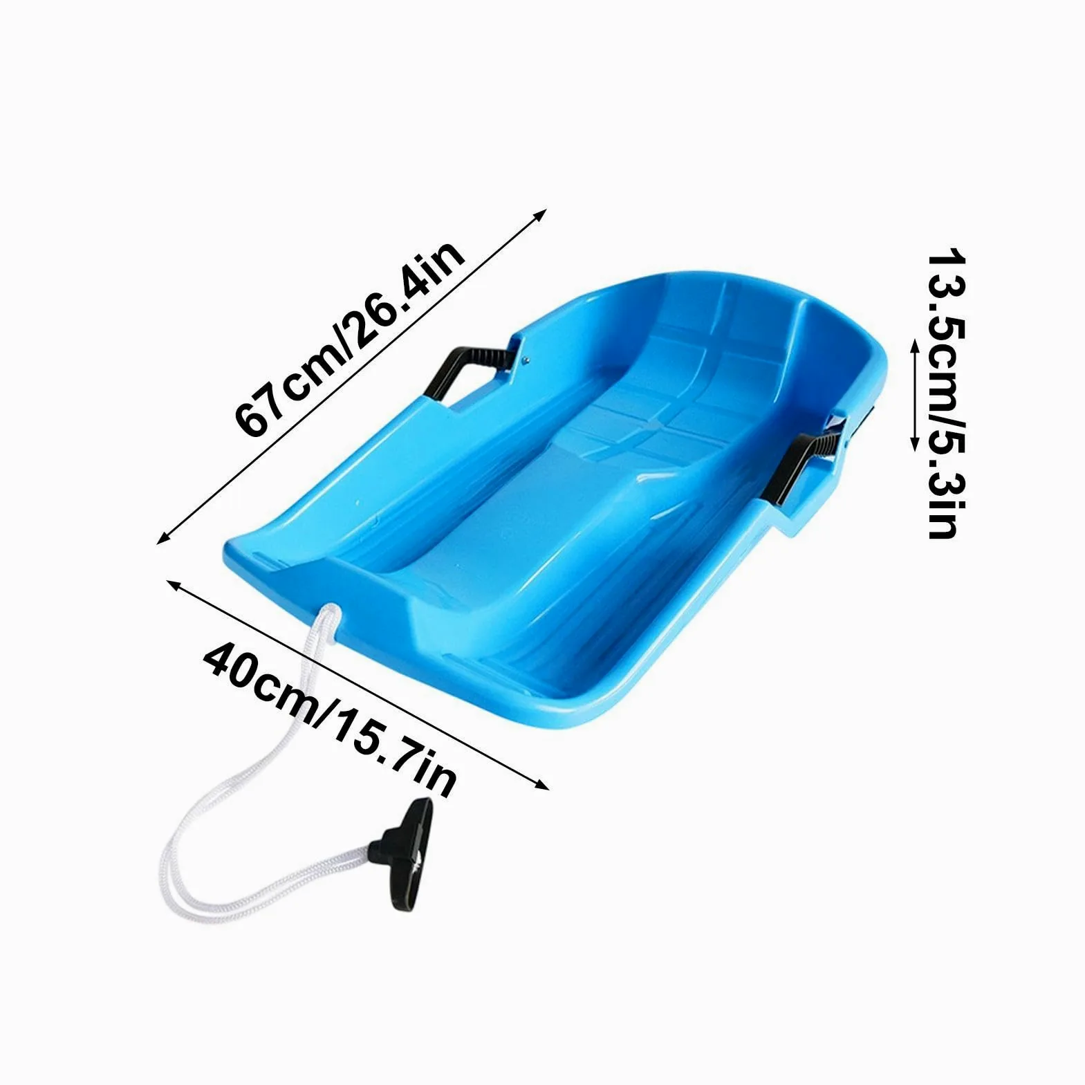 Luge De Neige pour Toboggan 2 Places Léger pour Hiver avec Poignées Et | Luges D'Hiver Pour Pour Garçons Filles Extérieur Plage Sable Glace Pentes Toutes Saisons