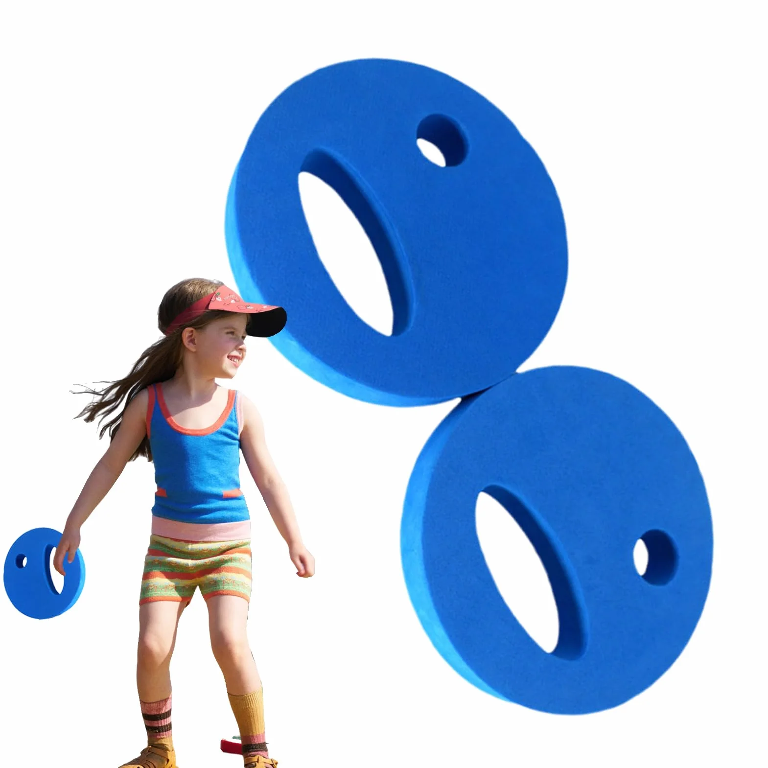 Lot de 2 disques d'exercice aquatiques en mousse EVA, accessoires d'entraînement de résistance aquatique, équipement d'aérobic de natation pour débutants