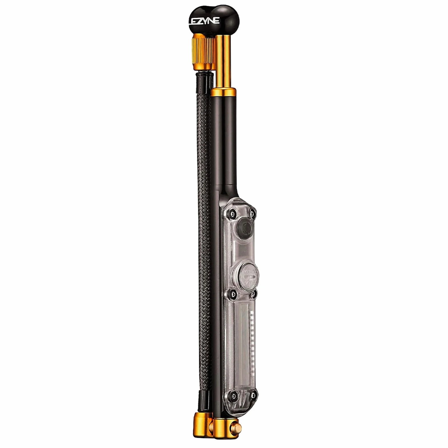 Lezyne Shock Digital Drive Floor Pump 350 Psi, Black/Gold