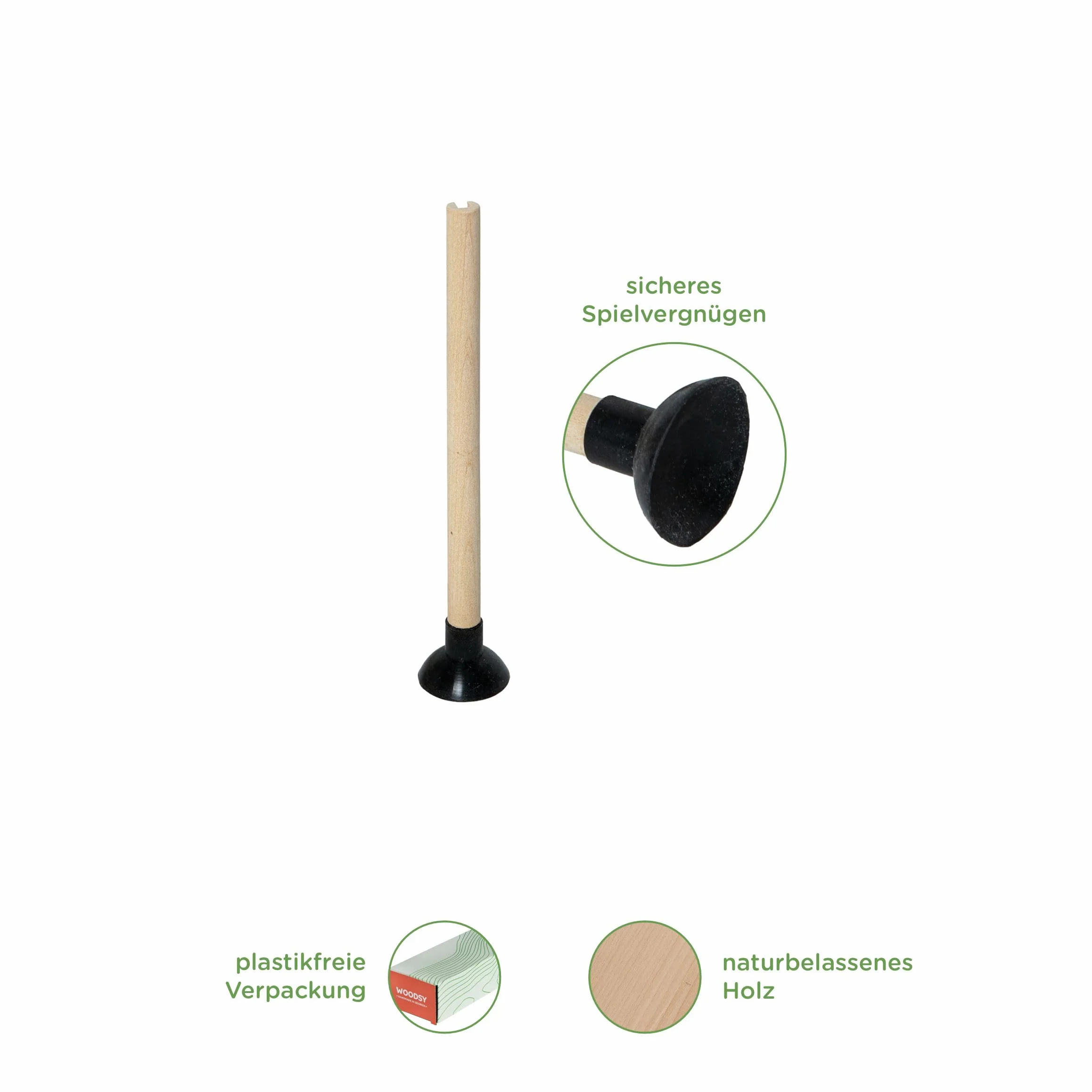 WOODSY Lot de 4 flèches de sécurité pour arbalète pour enfants | Jouet en bois