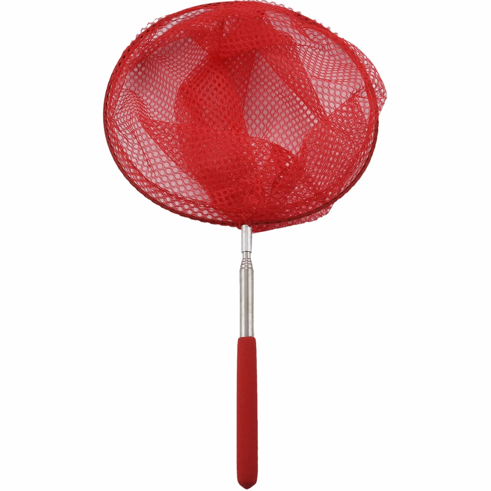 Evenden Filet papillon extérieur en acier inoxydable - Outil télescopique extérieur - Filet portable - Rouge