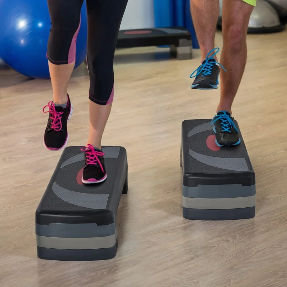 Stepper de Fitness Réglable 79,5 x 30 x 20cm 3 Hauteurs Abician