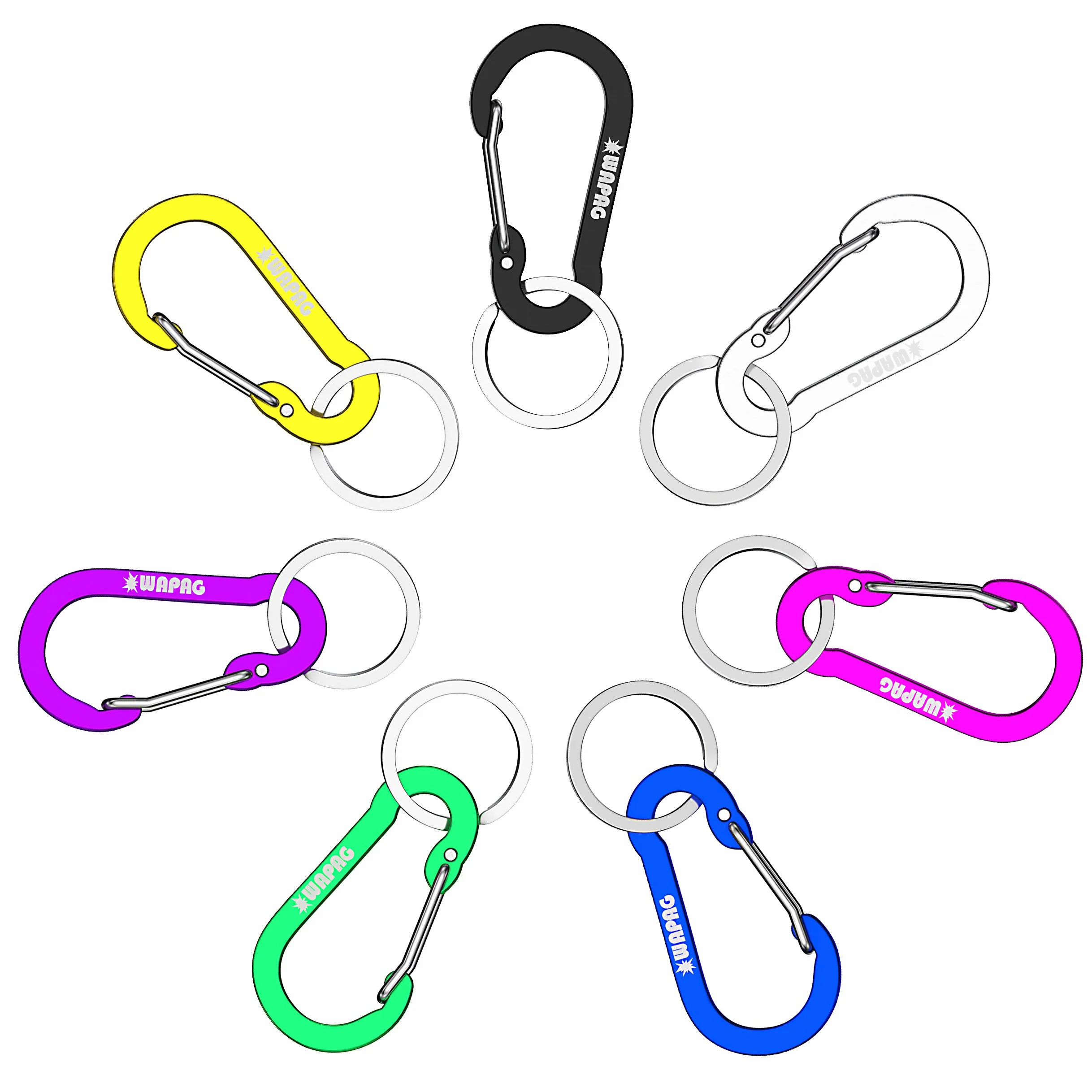 WAPAG Mousquetons Porte Clés 5cm Clip Crochet Camping Randonnée