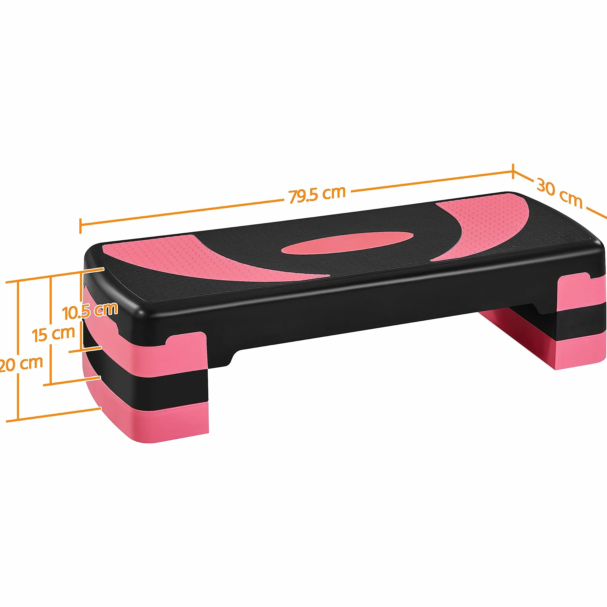 Yaheetech Stepper Aerobic Step Fitness Hauteur Ajustable 10,5/15/20 cm Antidérapant Maison Salle de Gym