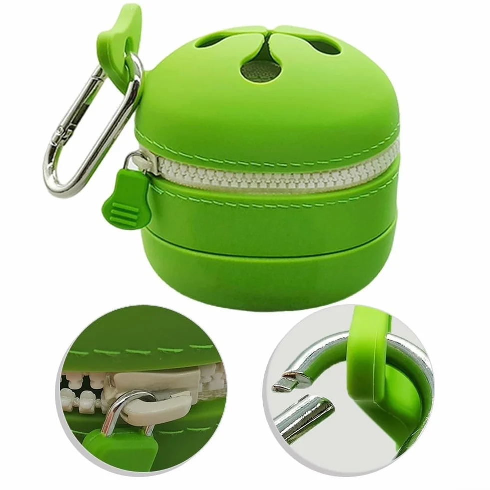 Yuanpgky Boîte de rangement pour accessoires de pêche à la mouche, organiseur pliable en silicone, étanche, vert