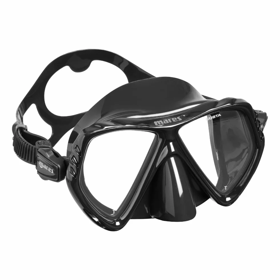 Mares Combo La Costa - Kit Masque Tuba Adulte, Verre Trempé, Tuba avec Valve de Purge, Dry Top ou Semi Dry