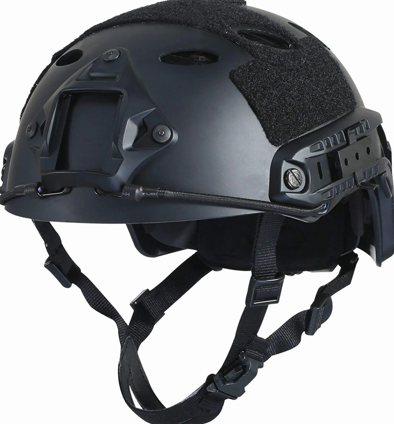 LOOGU Airsoft Ops Core Casque de Protection Tactique Fast BJ PJ avec Coussinets Rails latéraux