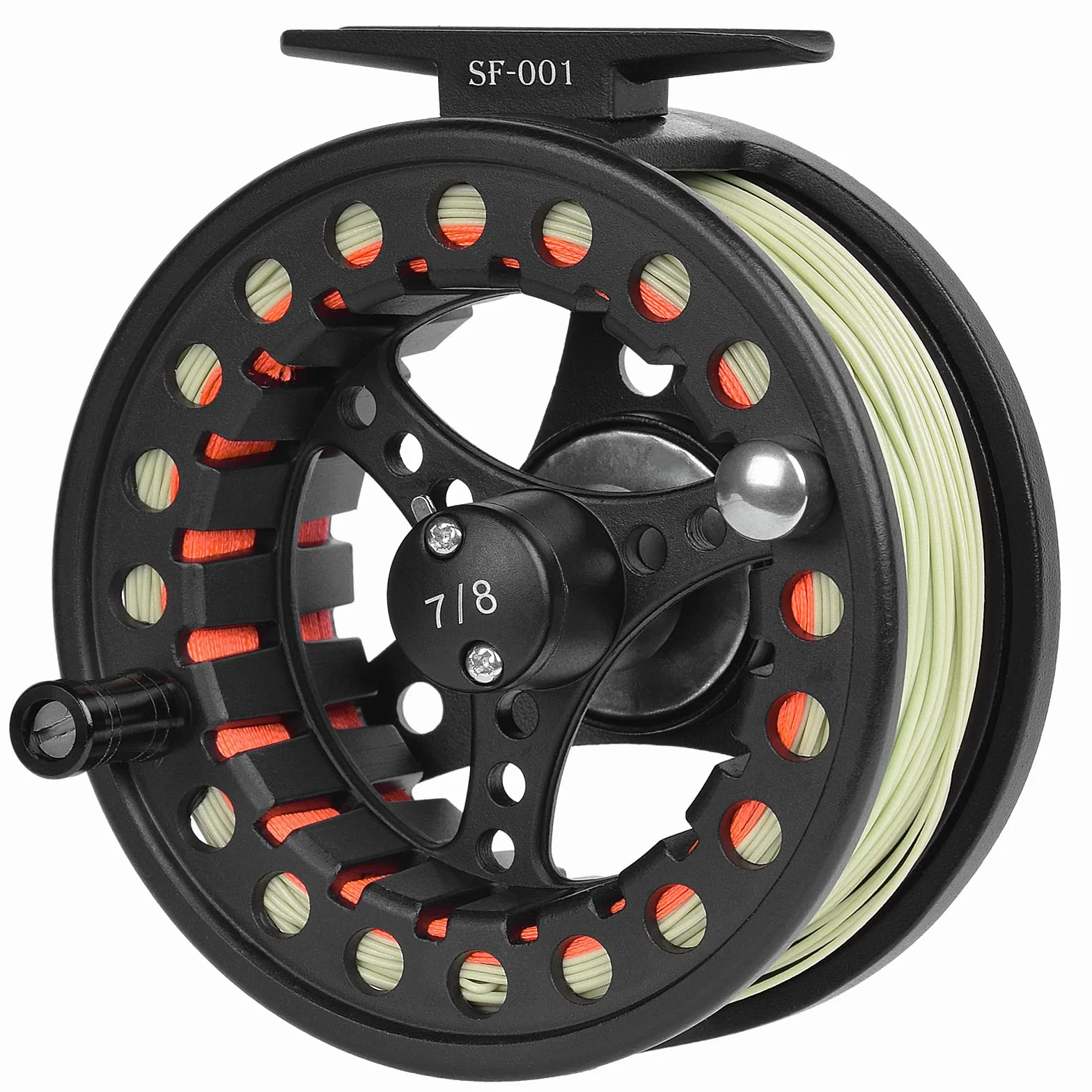 SF SF-001 Moulinet de pêche à la Mouche Corps en Alliage d'aluminium 3/4 WT 5/6 WT 7/8 WT pré-chargé avec Ligne Combo pour Truite Bar Carpe Brochet Panfish