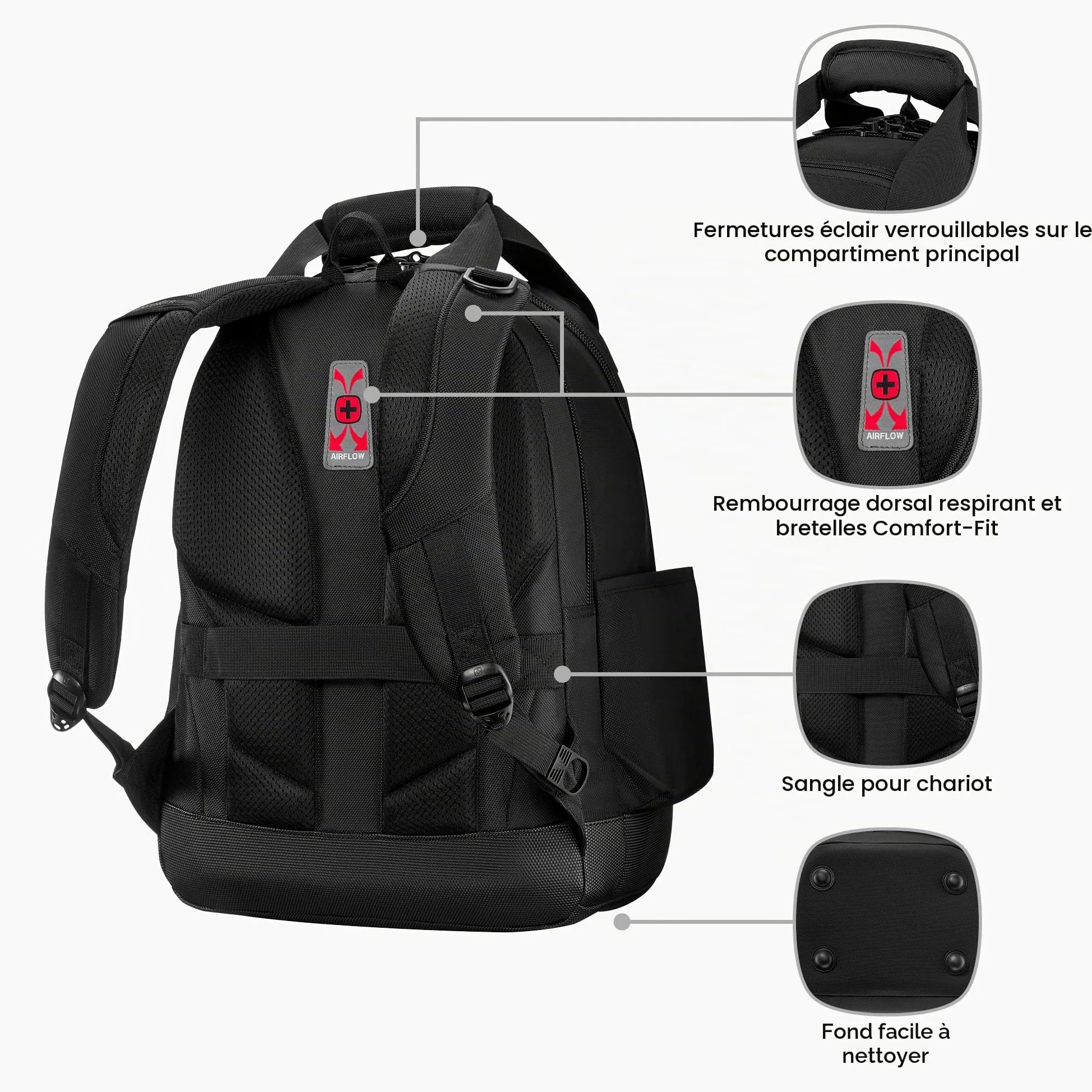 Wenger ADVANCED 16" Tool Backpack, Schwarz