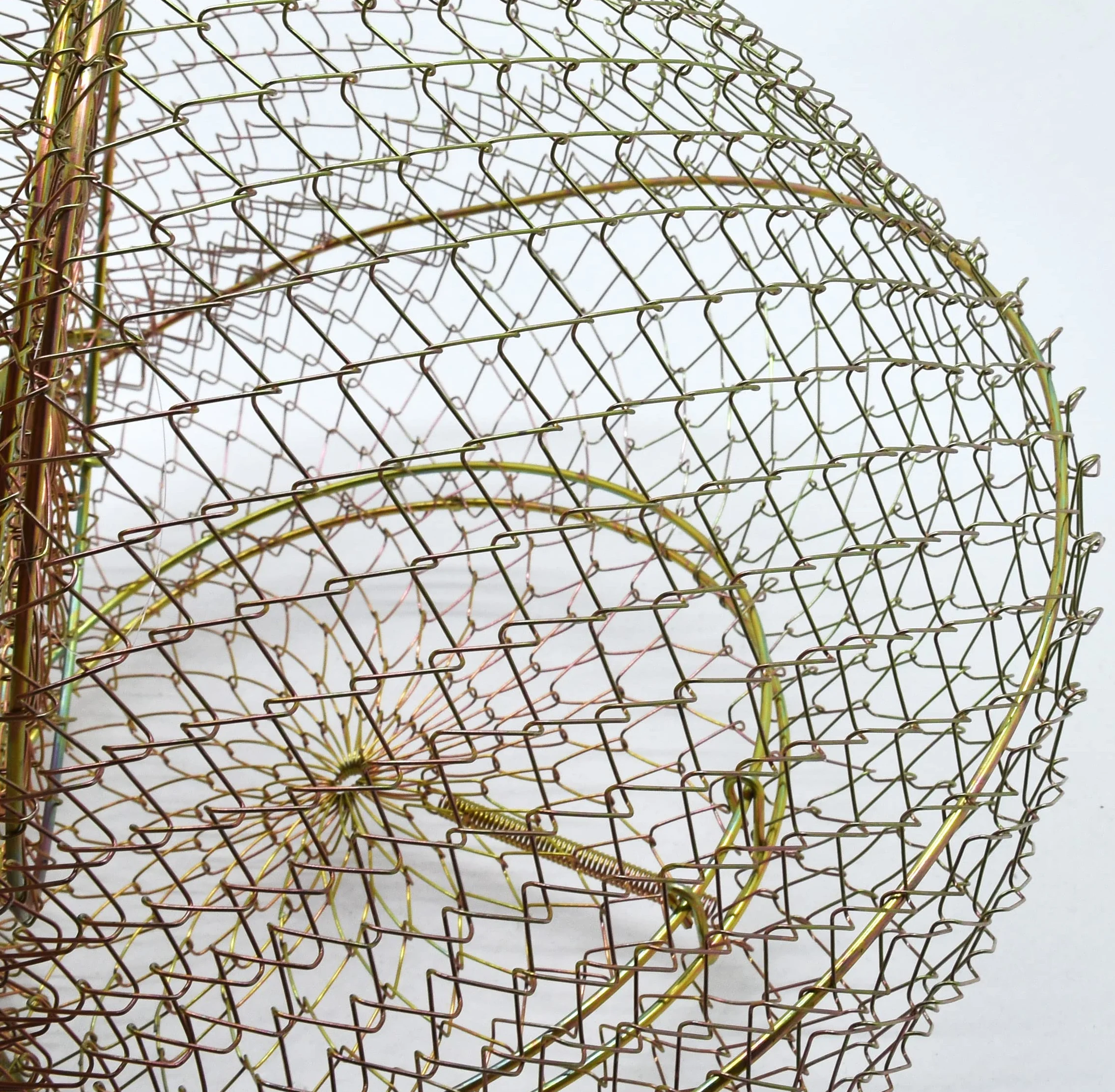 Panier à Poisson en Métal Panier à Poisson en Fil métallique Cage de Pêche Pliable Panier de Poisson Crabe