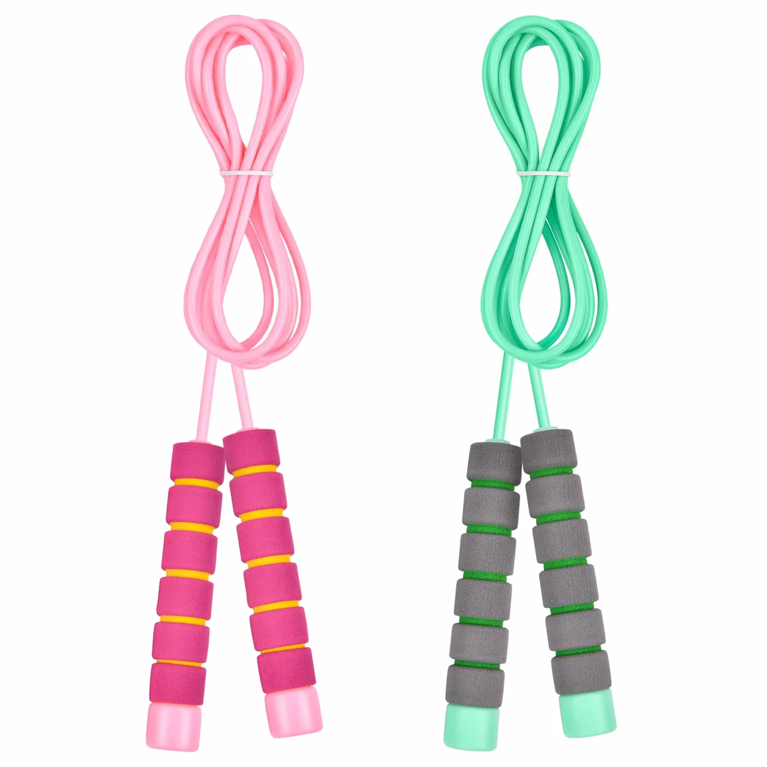 Flintronic Corde à Sauter Enfant Réglable 2.6M/2.8M Poignées Mousse Fitness