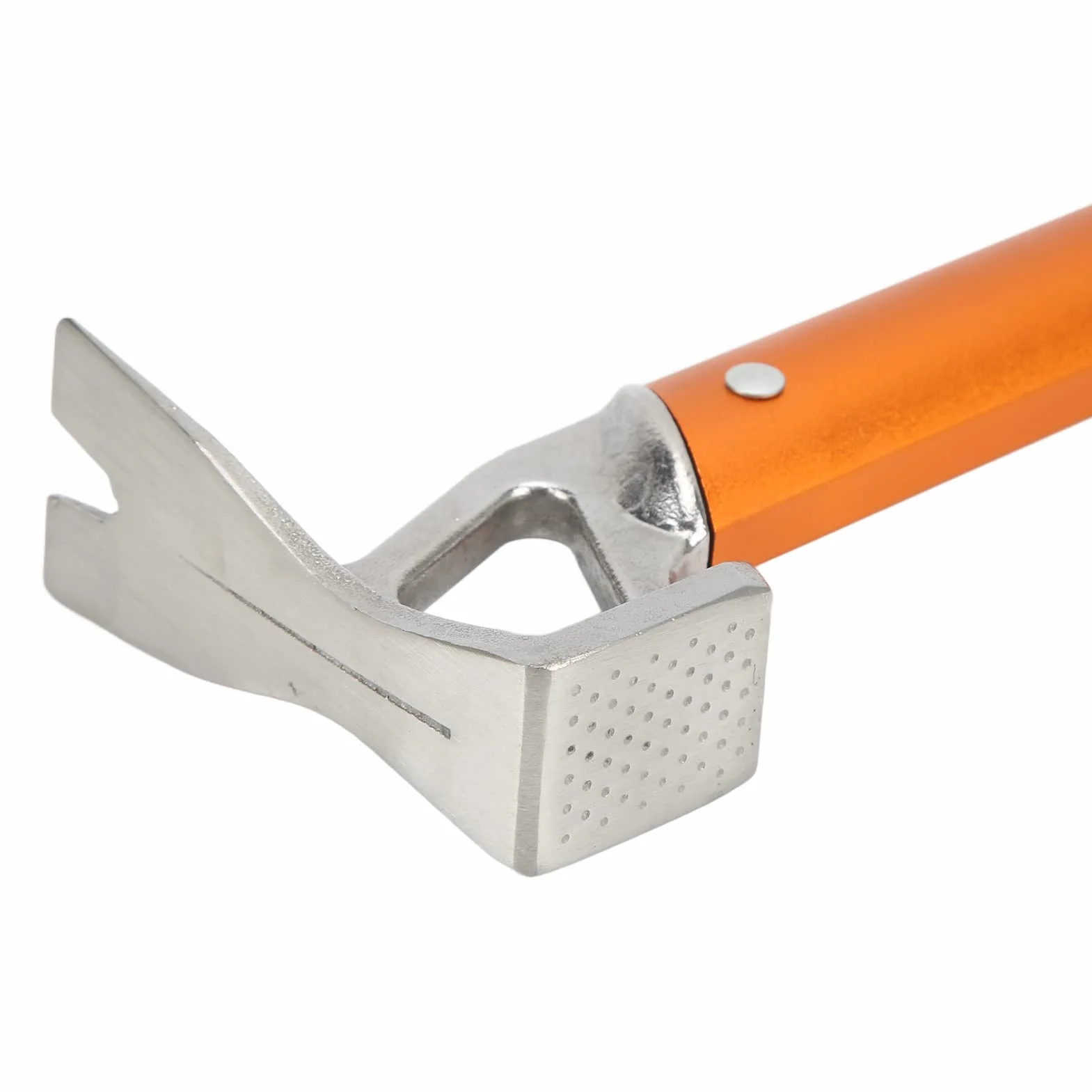 Marteau à piquets pour Tente de Camping en Plein air Multifonctionnel, poignée en Alliage d’Aluminium, tête en Acier Carbone, extracteur de piquets Orange