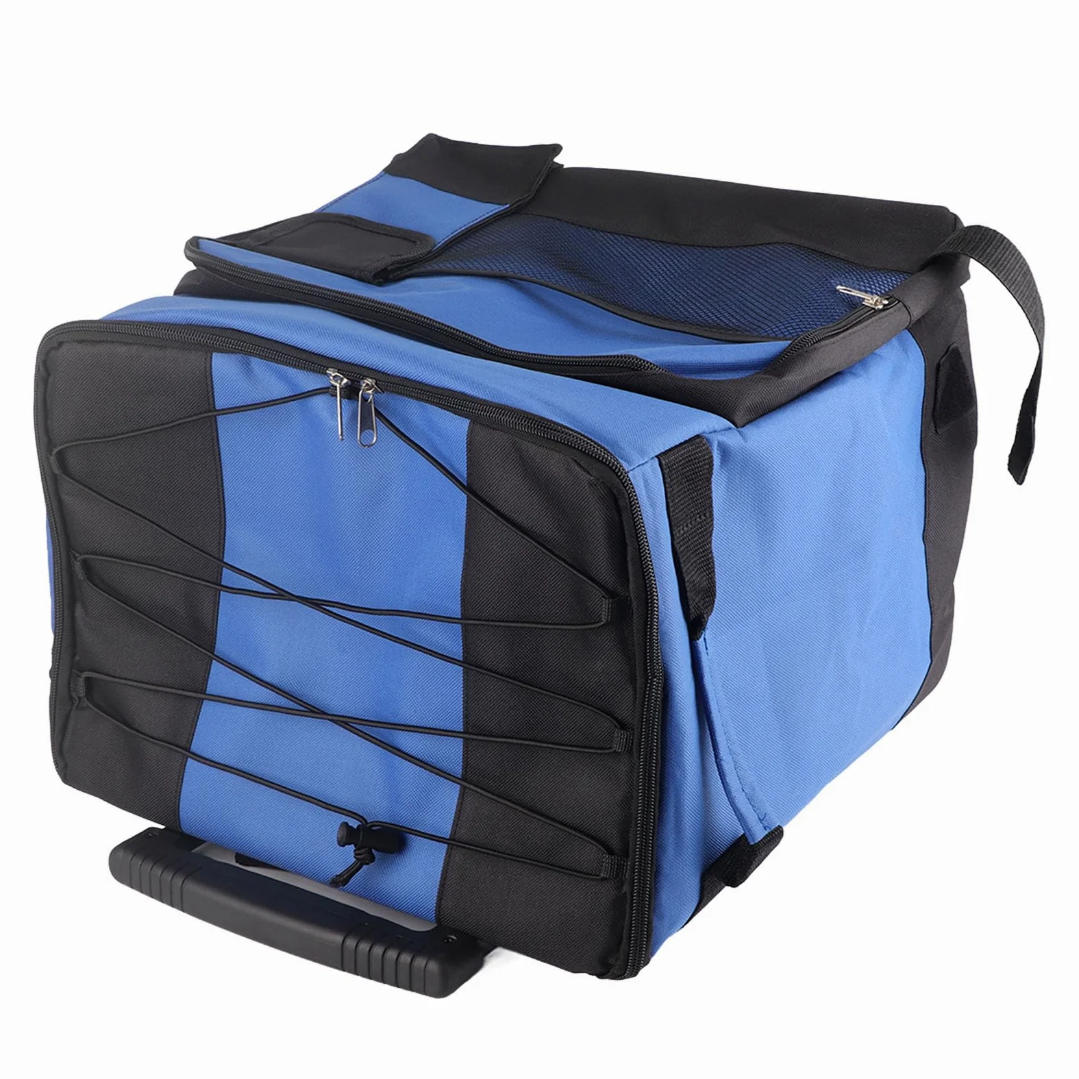 Glacière à roulettes sur Chariot, 35L Sac Isotherme Portable Isolé, Pliable Imperméable Anti-Fuite Glacière Souple pour Pique-Nique, Camping, La Plage Et Le Voyage à L'extérieur
