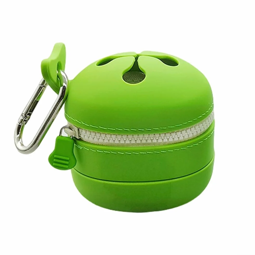 Yuanpgky Boîte de rangement pour accessoires de pêche à la mouche, organiseur pliable en silicone, étanche, vert