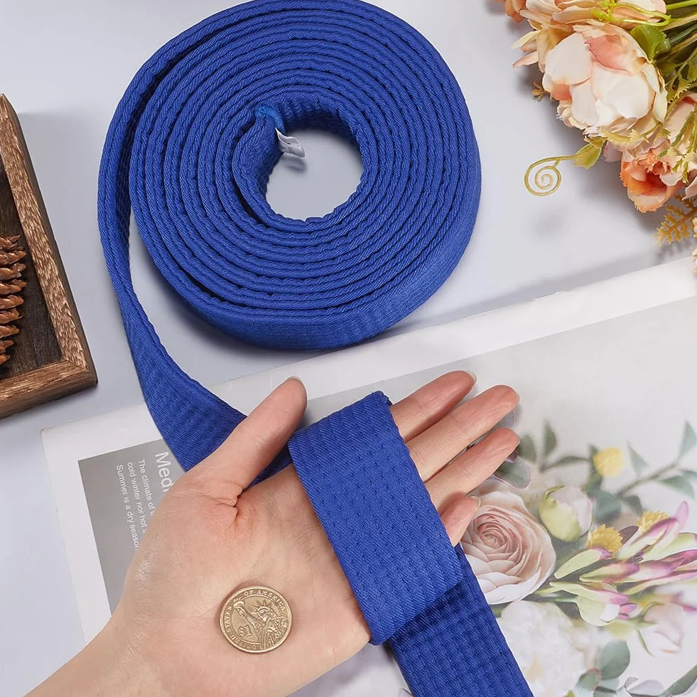 CREATCABIN Ceinture Jiu Jitsu Bleu Foncé 280cm Polyester Judo Arts Martiaux