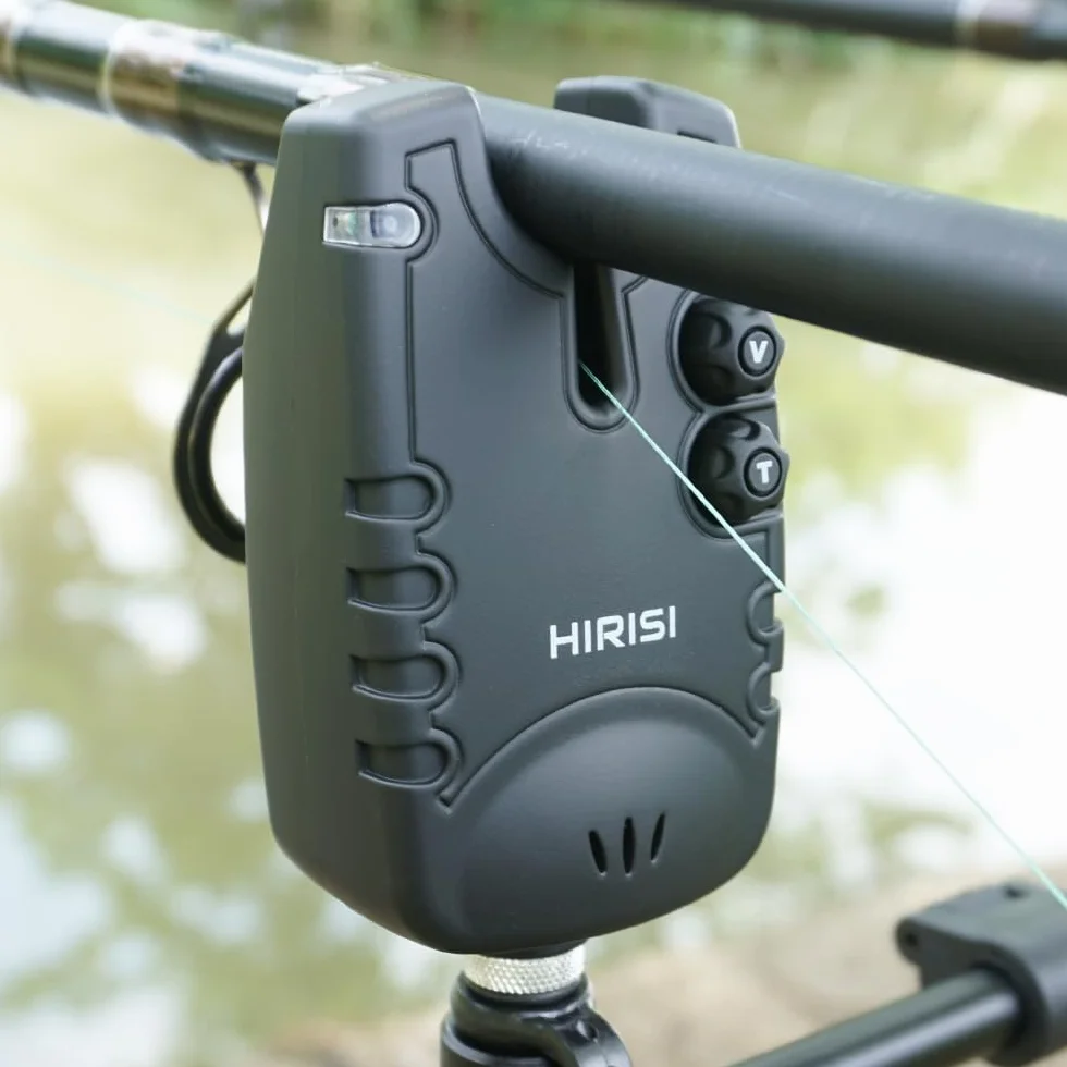 Hirisi Tackle Alarmes pour pêche à la carpe avec récepteur et balançoires dans un étui de protection