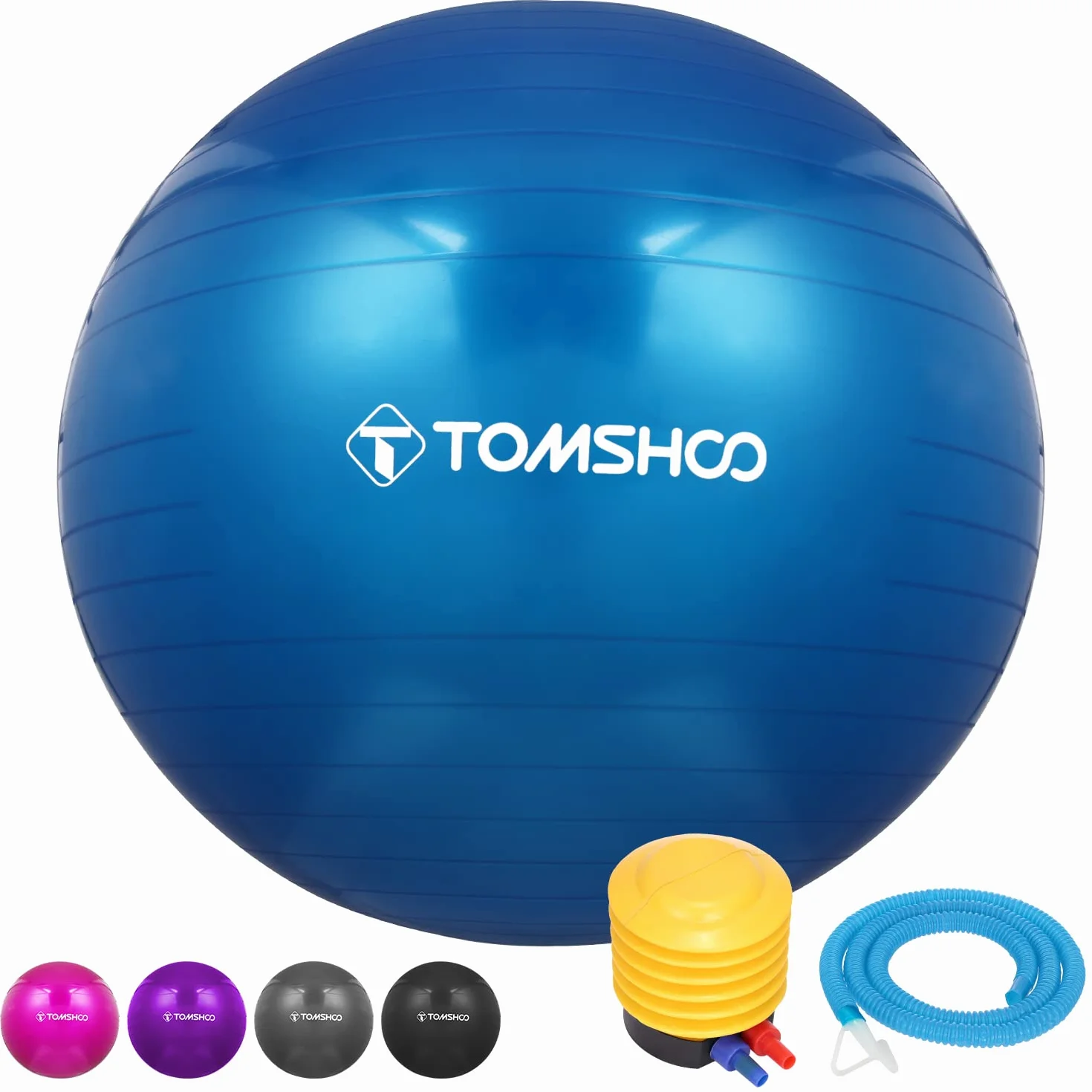 TOMSHOO Ballon de yoga anti-éclatement épais stable