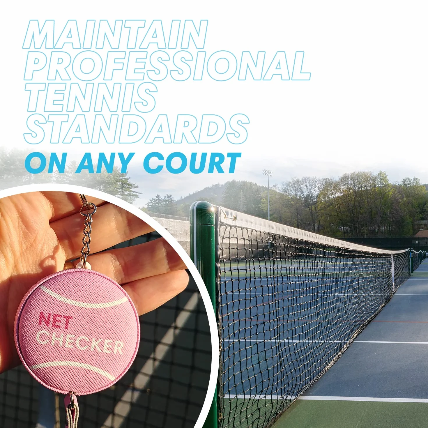Tennis Net Height Mini Measuring Tape 59 cali, Przenośna Elastyczna Taśma Miernicza z Brelokiem