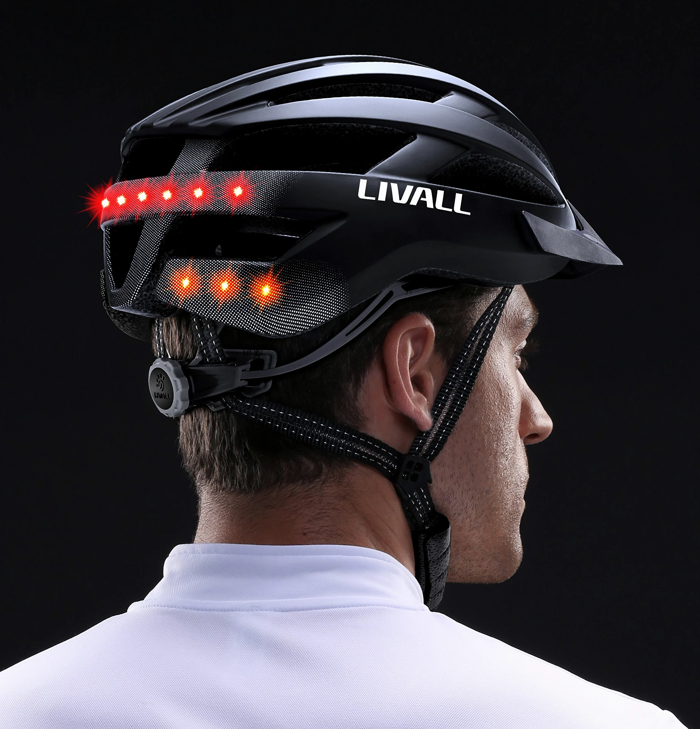 Livall Unisexe - Adulte MT1 Musique Feu Arrière Clignotant Navigation Appel et SOS Casque de Vélo Noir Mat 54-58cm