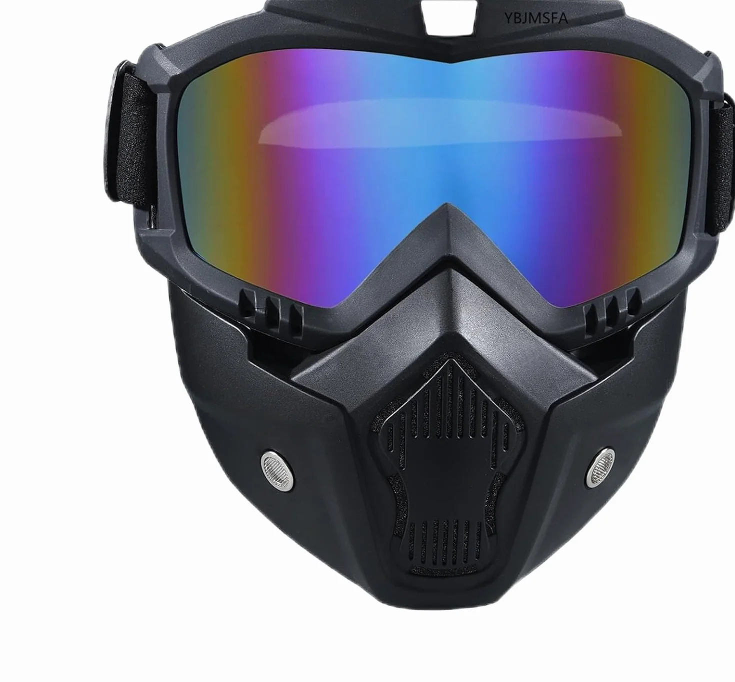 Masque Tactique Airsoft Paintball Full Face avec Visière Amovible Moto Ski Halloween