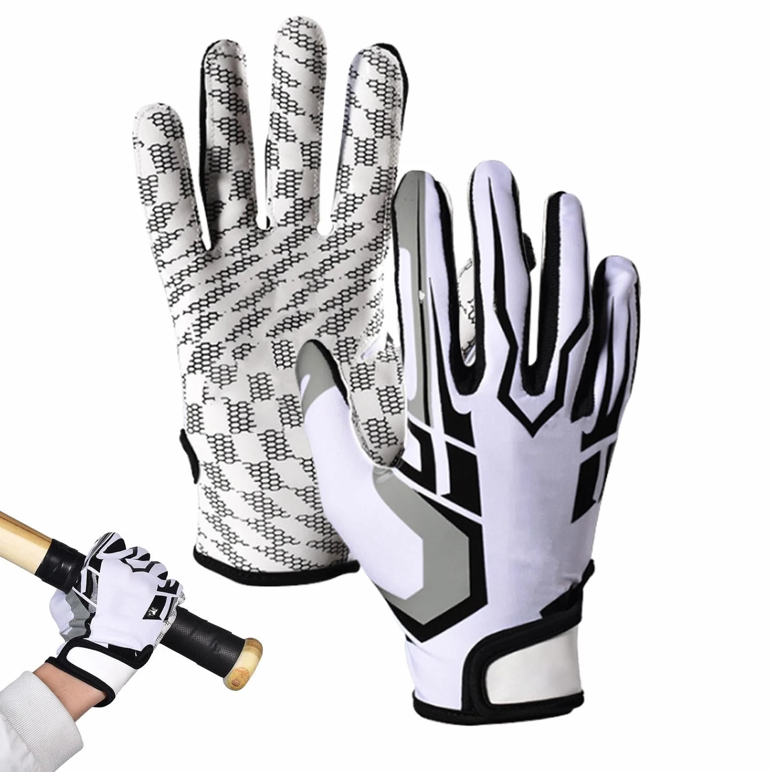 Fulenyi Gants de frappe baseball – Gants protection antidérapants respirants paume adhérente pour adultes