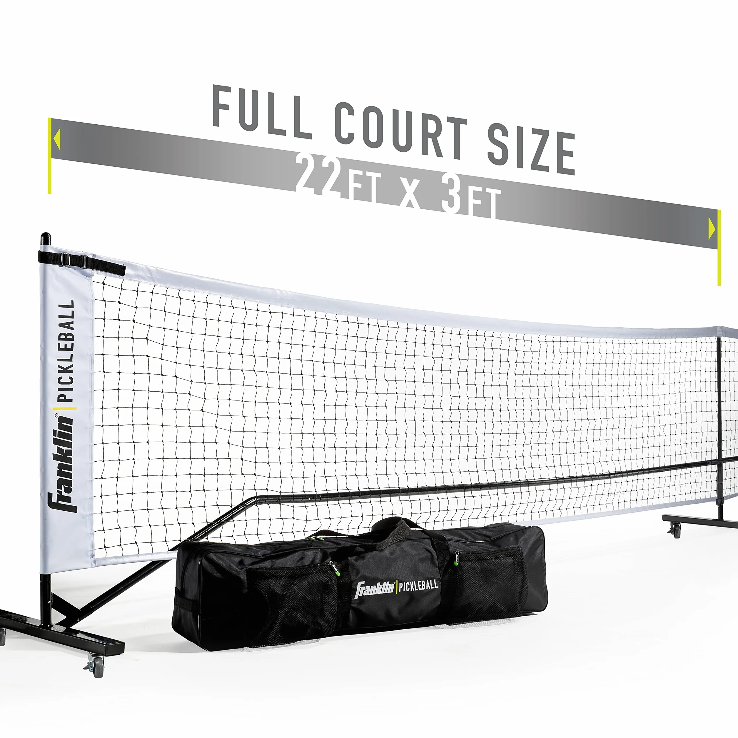 Franklin Sports Filet de Pickleball Portable d'extérieur – Taille Réglementaire Officielle 6,7 m avec Sac de Transport