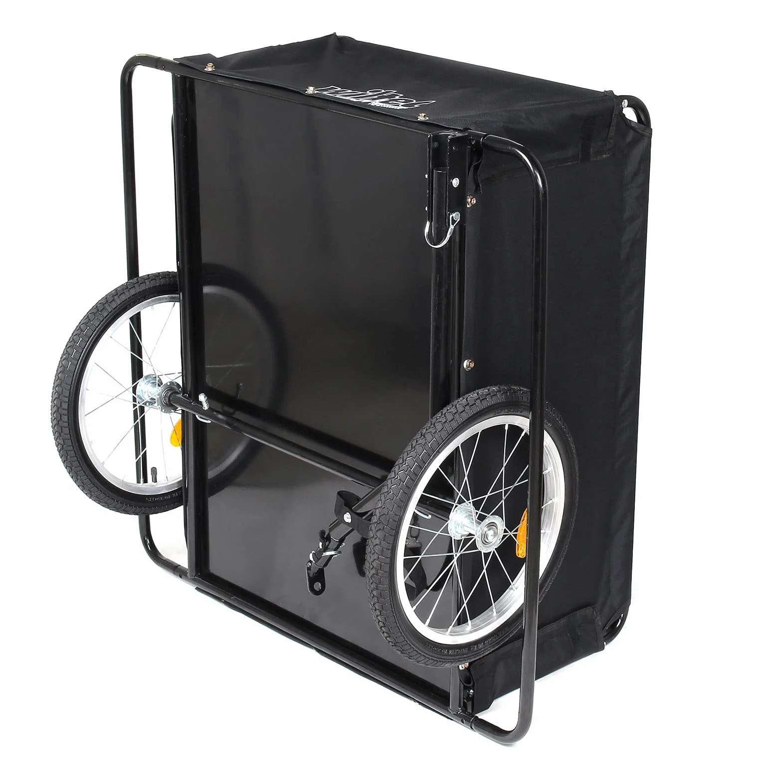 Wiltec Remorque pour Vélo, Timon Rabattable, Attelage Rapide, Chariot pour Bicyclette