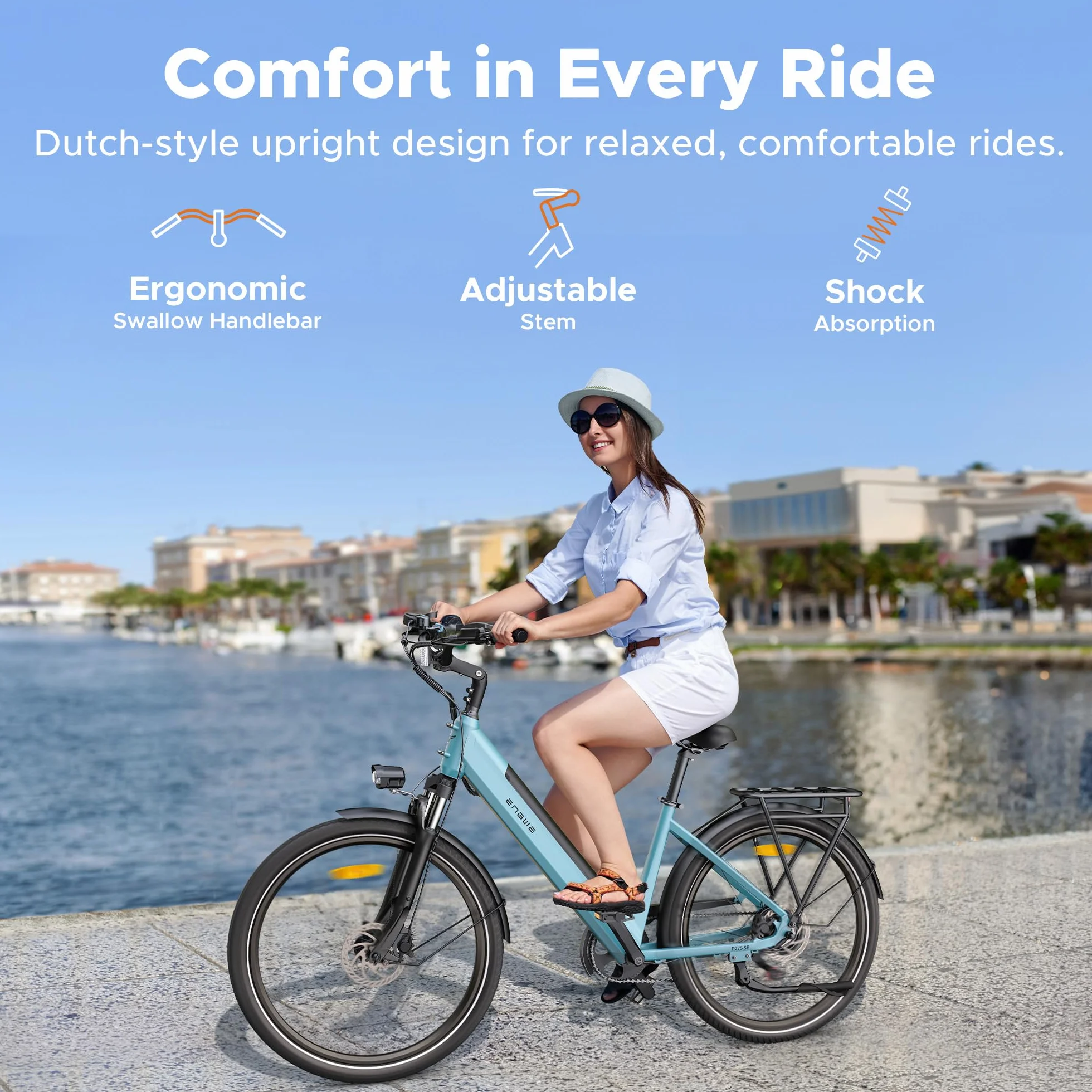 ENGWE P275 SE Vélo Électrique 36V 13Ah 250W 27.5" Moteur Capteur de Couple Frein Hydraulique Autonomie 120km