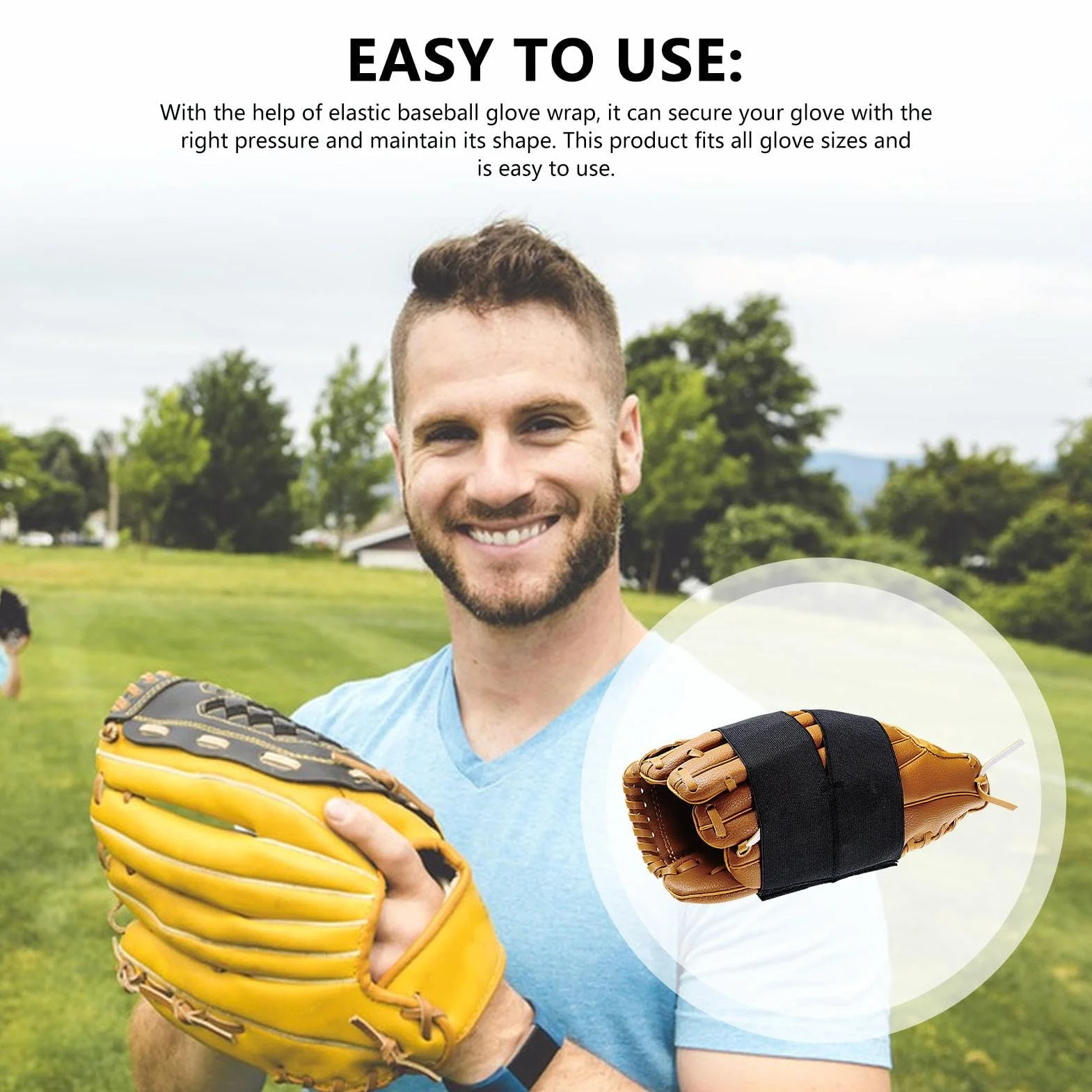 Enveloppe de baseball élastique pour gants, accessoire pour façonner et fixer gants de softball