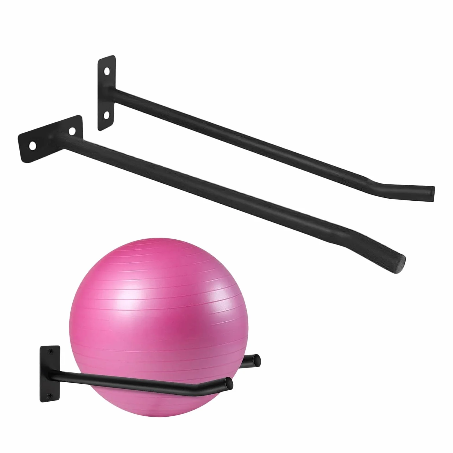Lot de 2 supports muraux pour ballons de stabilité, accessoires de rangement pour équipement de fitness