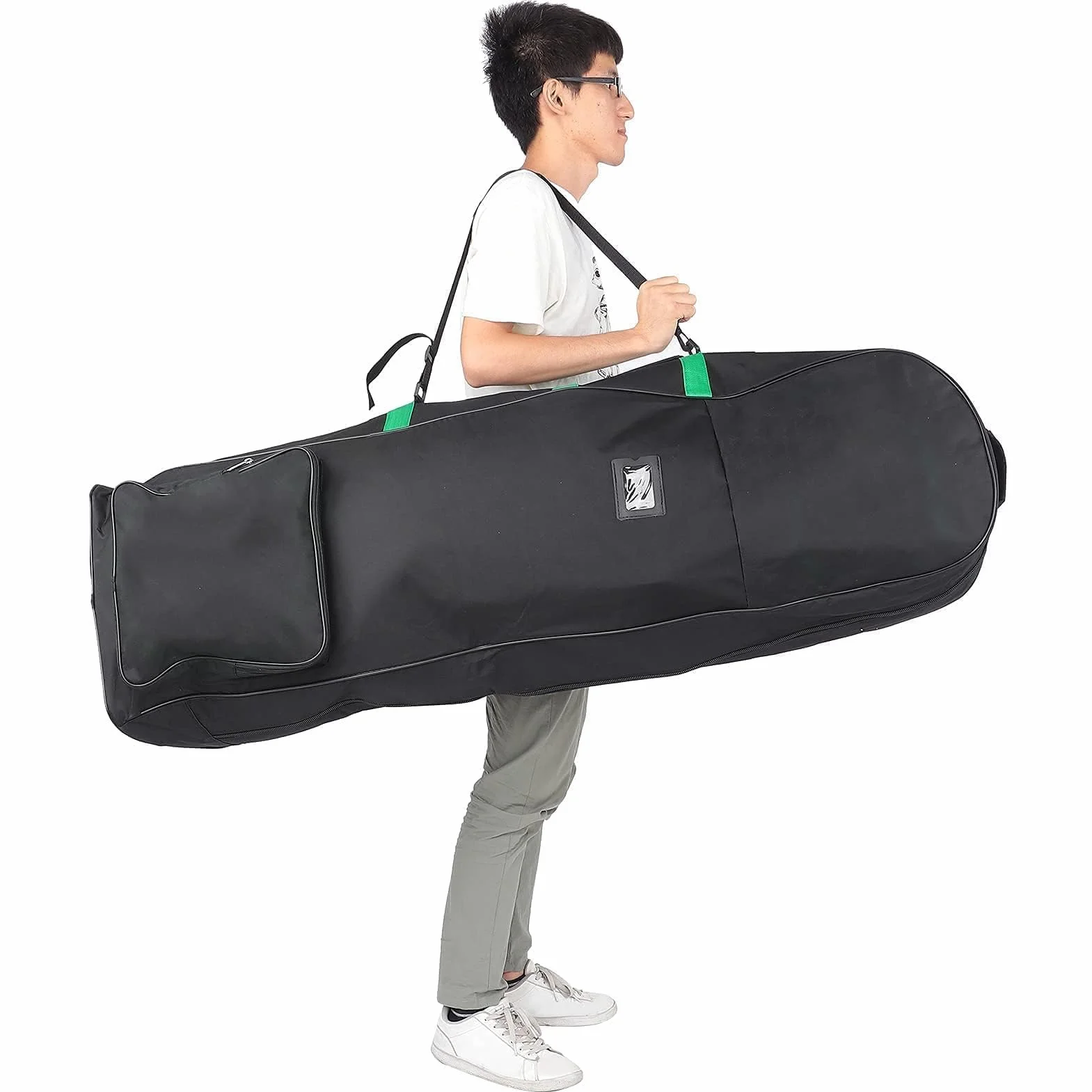 VBESTLIFE Sac de Voyage de Golf avec Roulettes Pliable 600D Oxford Vert