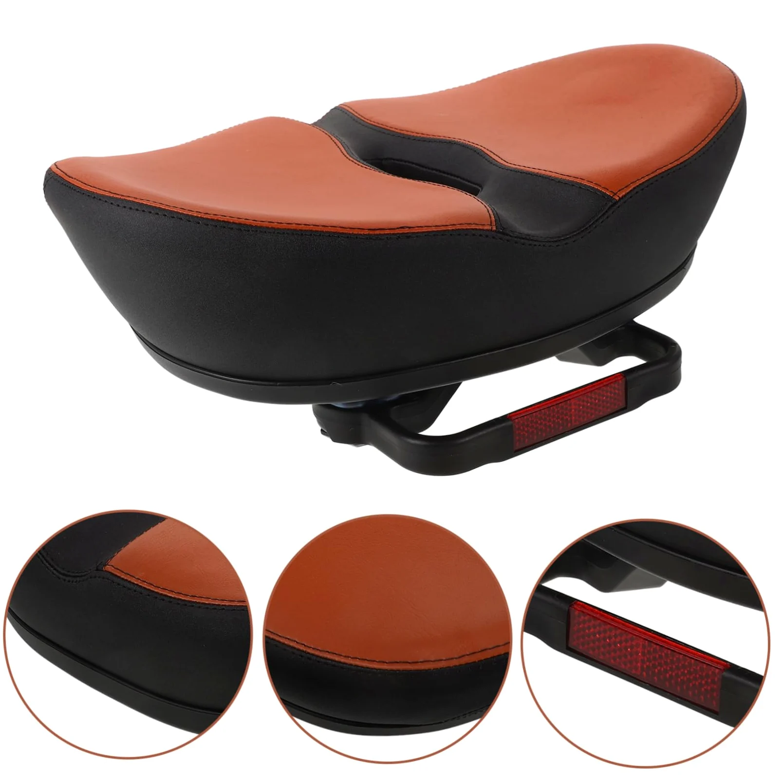 Selle de Vélo Ergonomique Confortable Mousse de Polyuréthane sans Nez Facile à Retirer Coussin Large pour Vélo Électrique et VTT pour Balades Quotidiennes