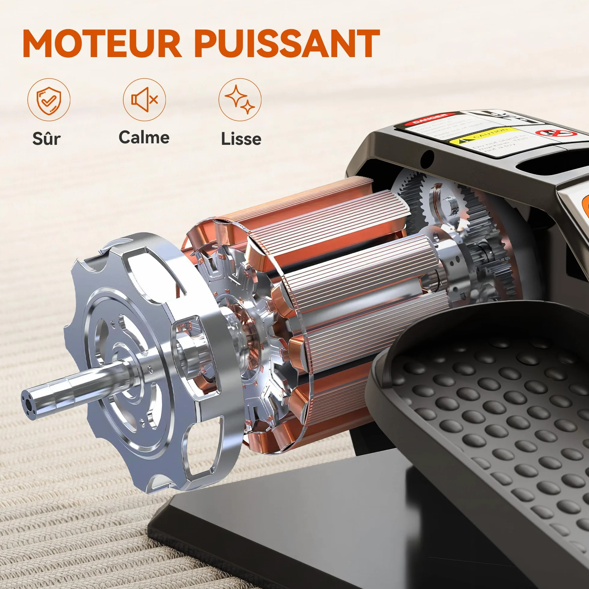 SPORTNOW Vélo elliptique de Bureau Mini Velo d'appartement 12 Vitesses Manuel Automatique 3 Programmes Télécommande Écran LCD Silencieux pour Seniors Adultes