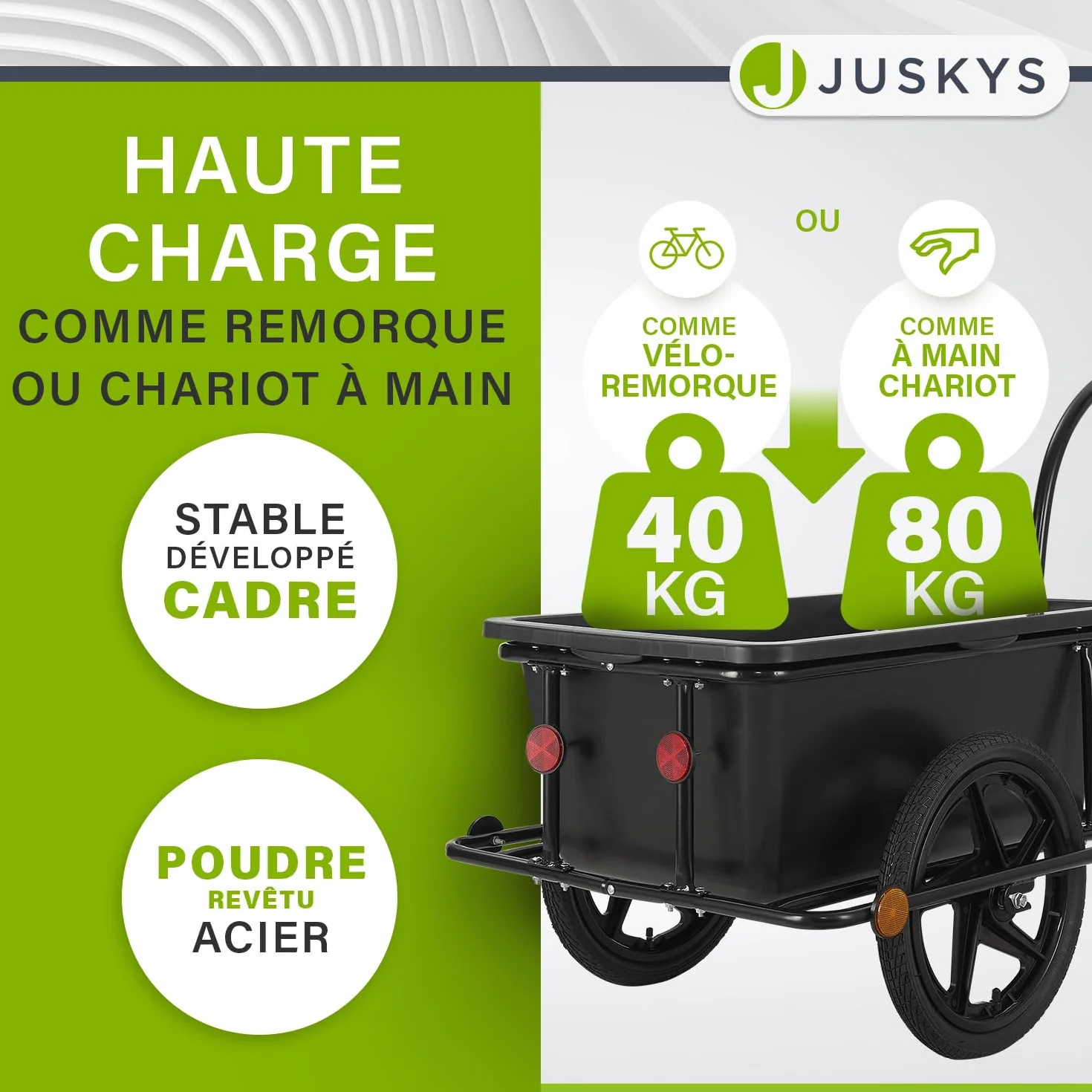Remorque de bicyclette 90 litres