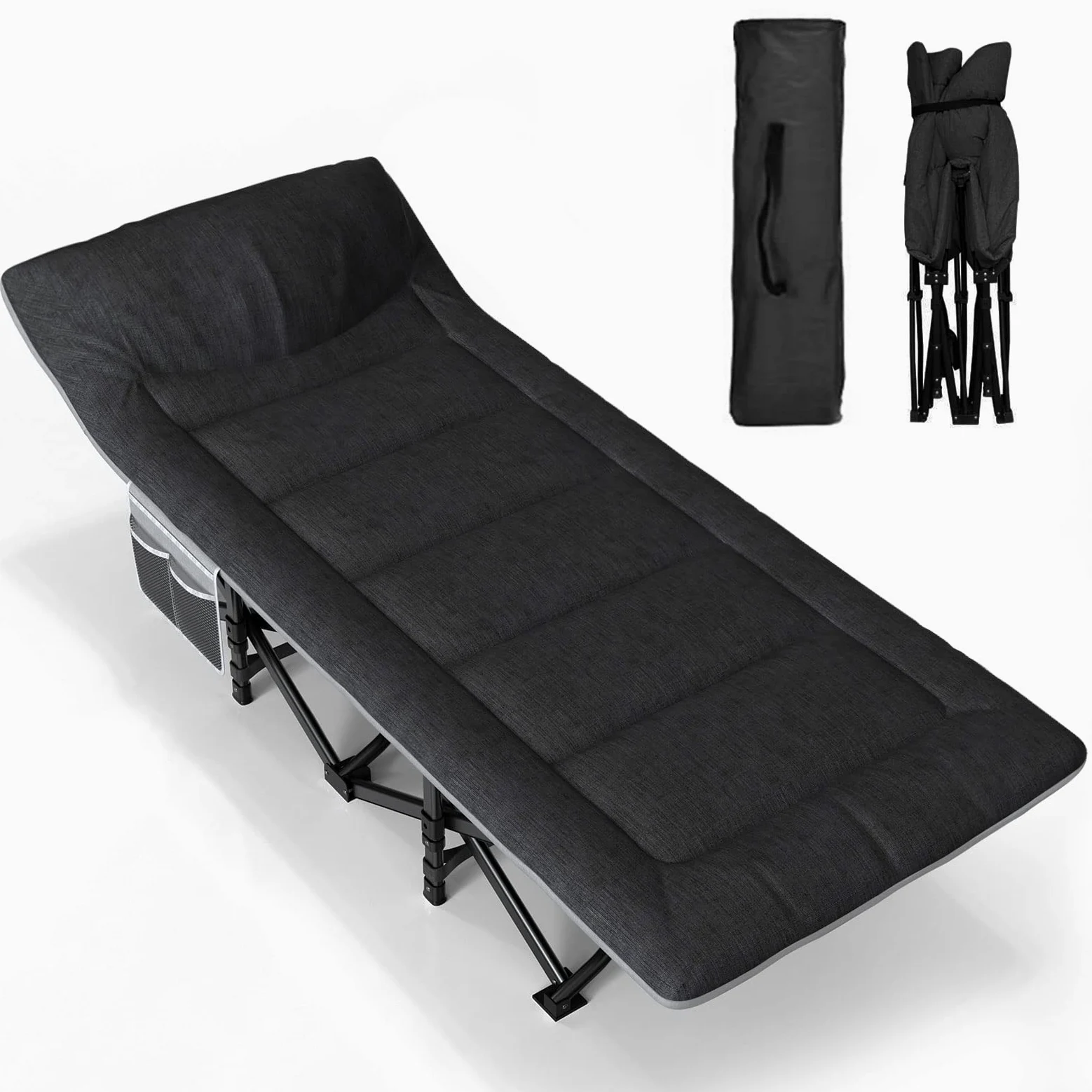 ATORPOK SHOP Lit de camp pliable en aluminium