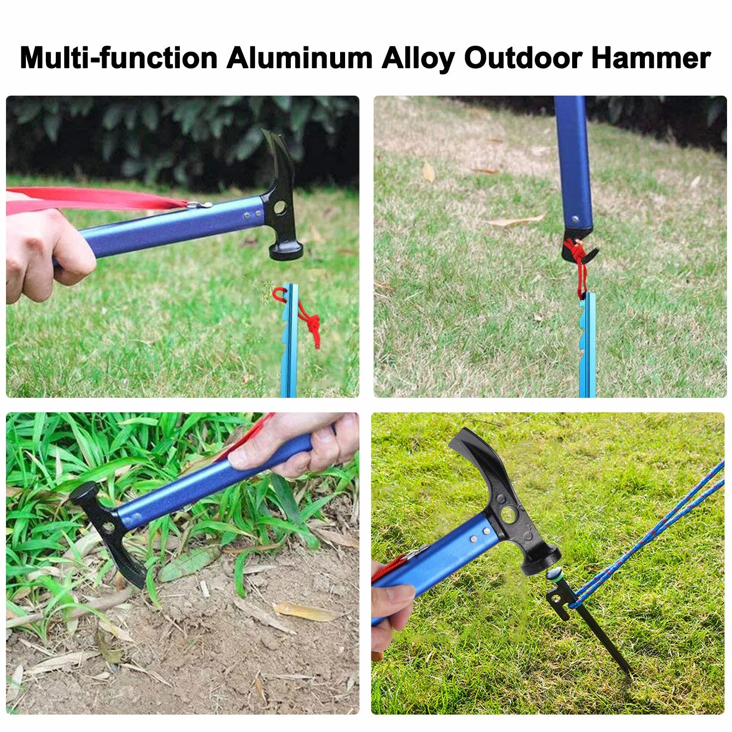 TAGVO Marteau de Camping en Aluminium Multifonctionnel pour Tente