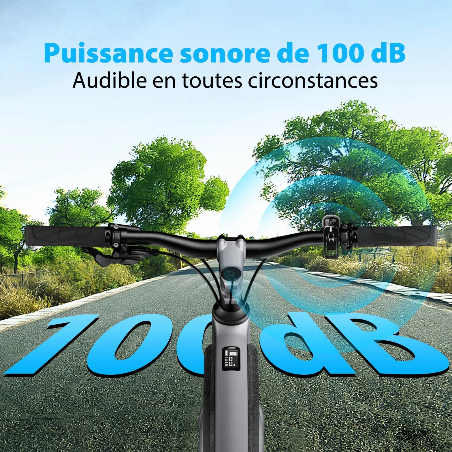 Lot de 2 Sonnettes Vélo Ultra Puissantes 100dB, Aluminium, Guidon 21-23 mm pour VTT, Course, VAE