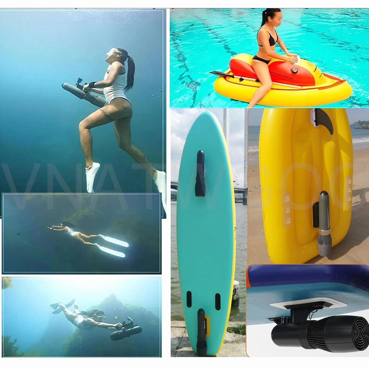 Scooter de Plongée sous-Marin Moteur sans Balais 500W 16000mAh