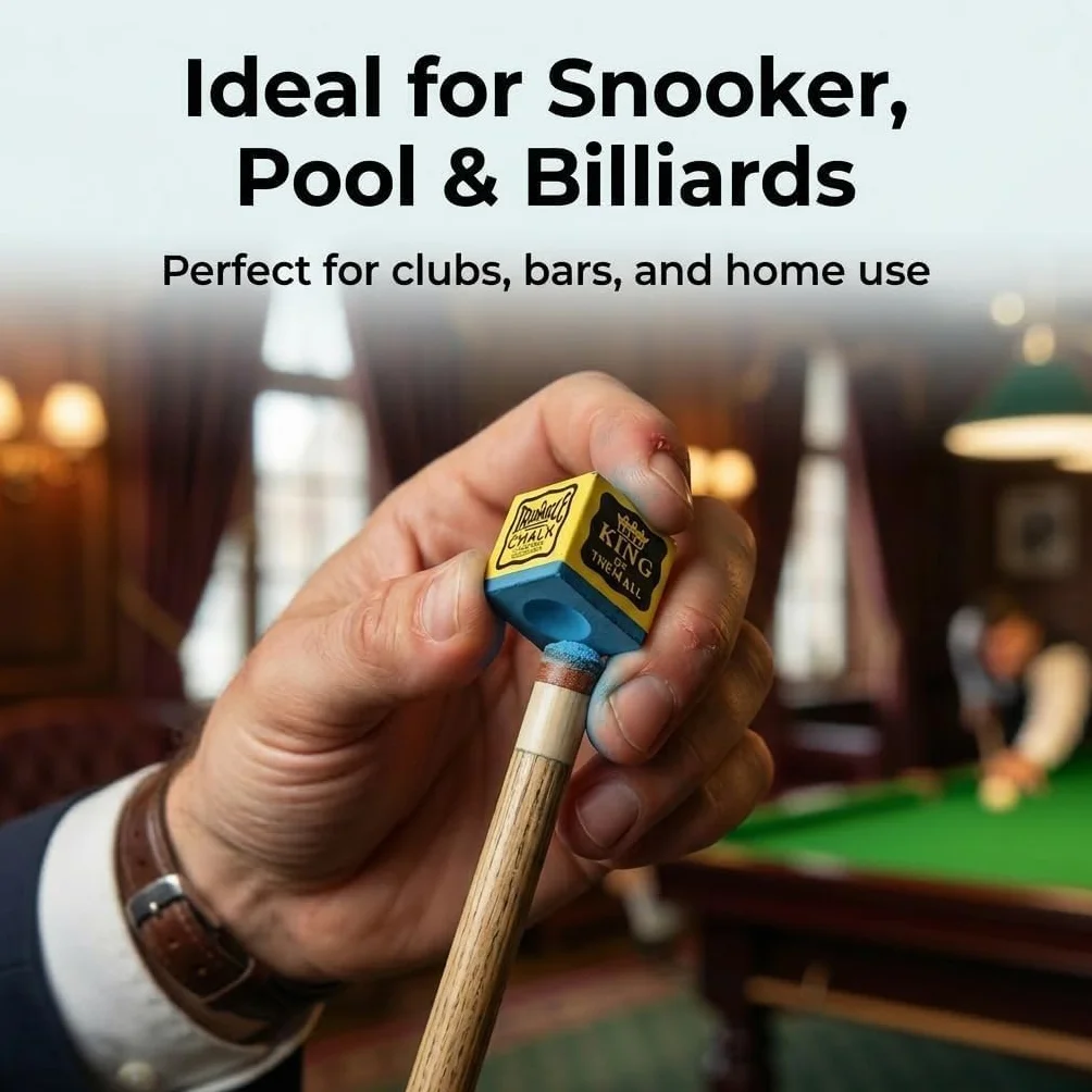 Craie de Billard Bleu Lot de 12, Haute Performance Carbonate de Calcium pour Pool Snooker