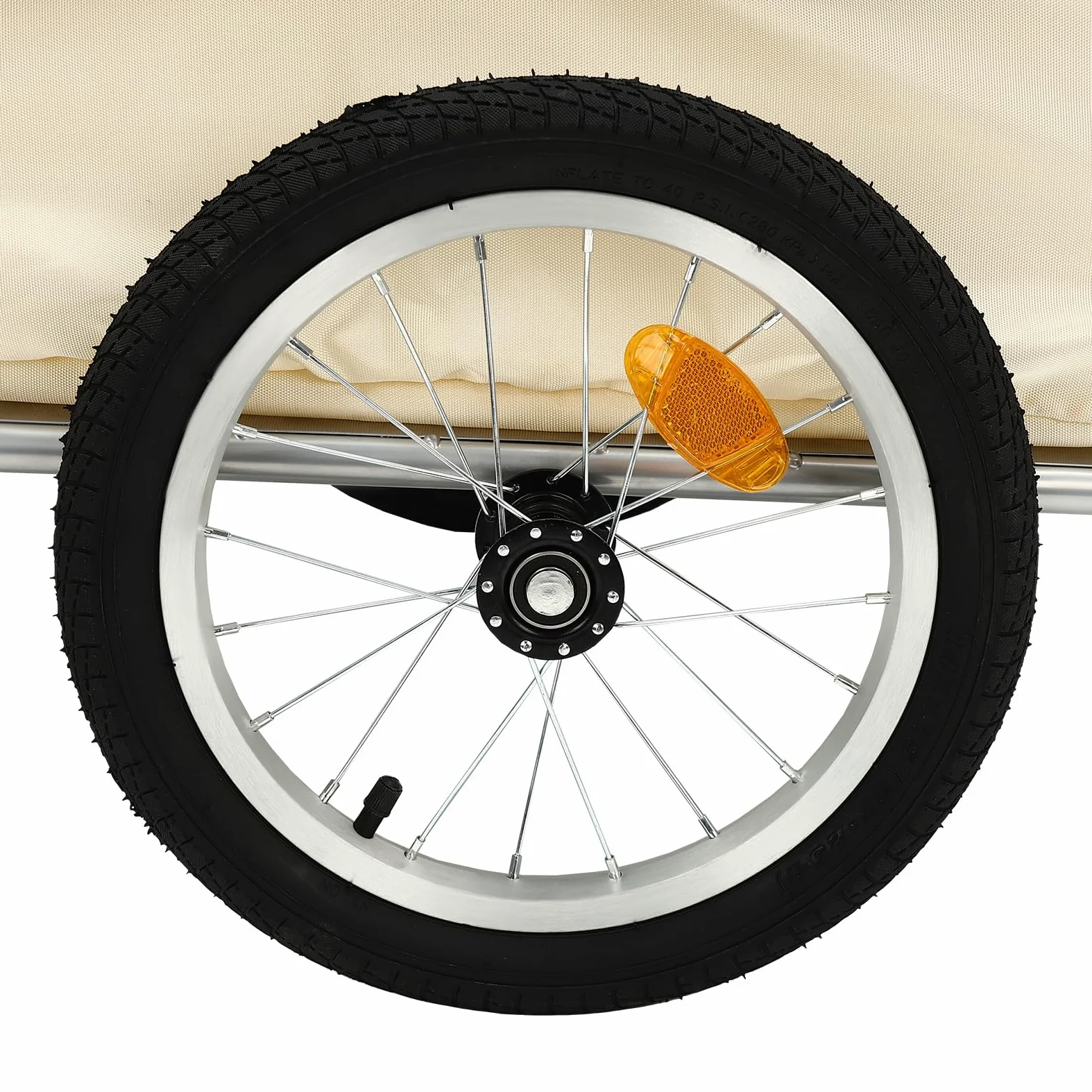 Remorque de charge de vélo pliable en aluminium multifonction 52 × 69 × 27 cm, remorque de vélo avec capacité de charge de 50 kg