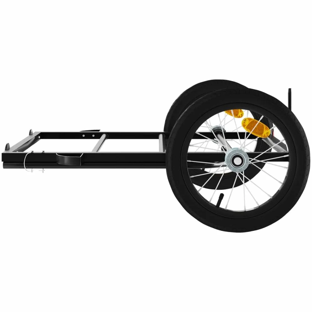 Générique Remorque de vélo Noir 126x63x34 cm Fer,Remorques de vélo,5.8KG-94205