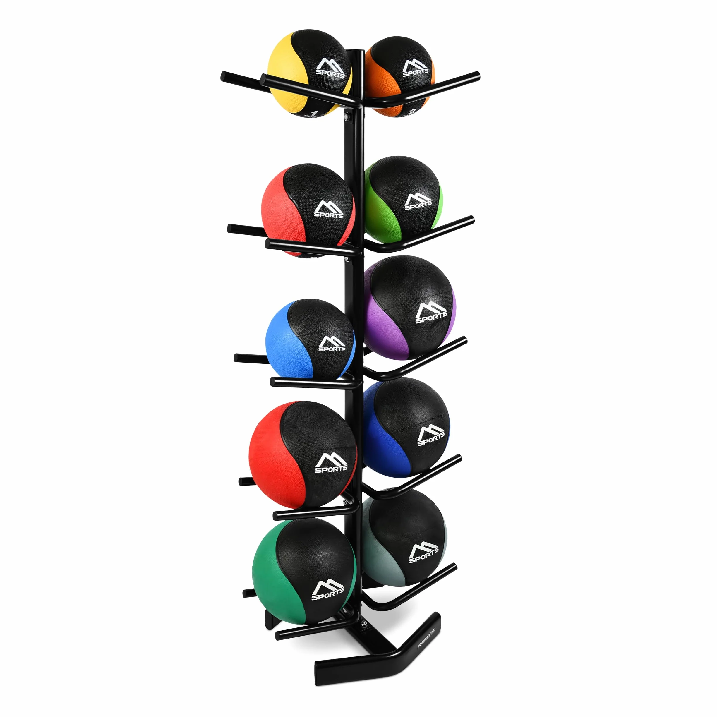 MSPORTS Étagère pour 10 balles de gymnastique ballon médicinal