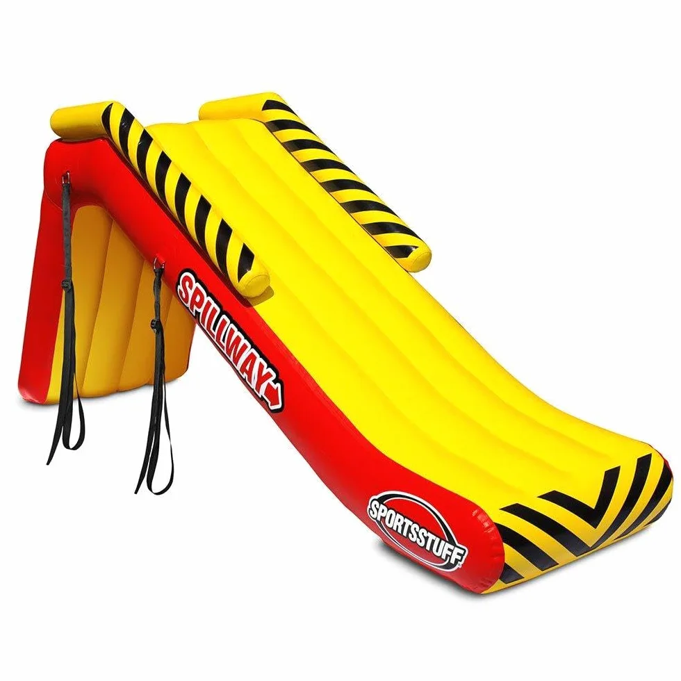 SportsStuff Spillway Toboggan de Quai Gonflable, Jaune, Rouge, Taille L