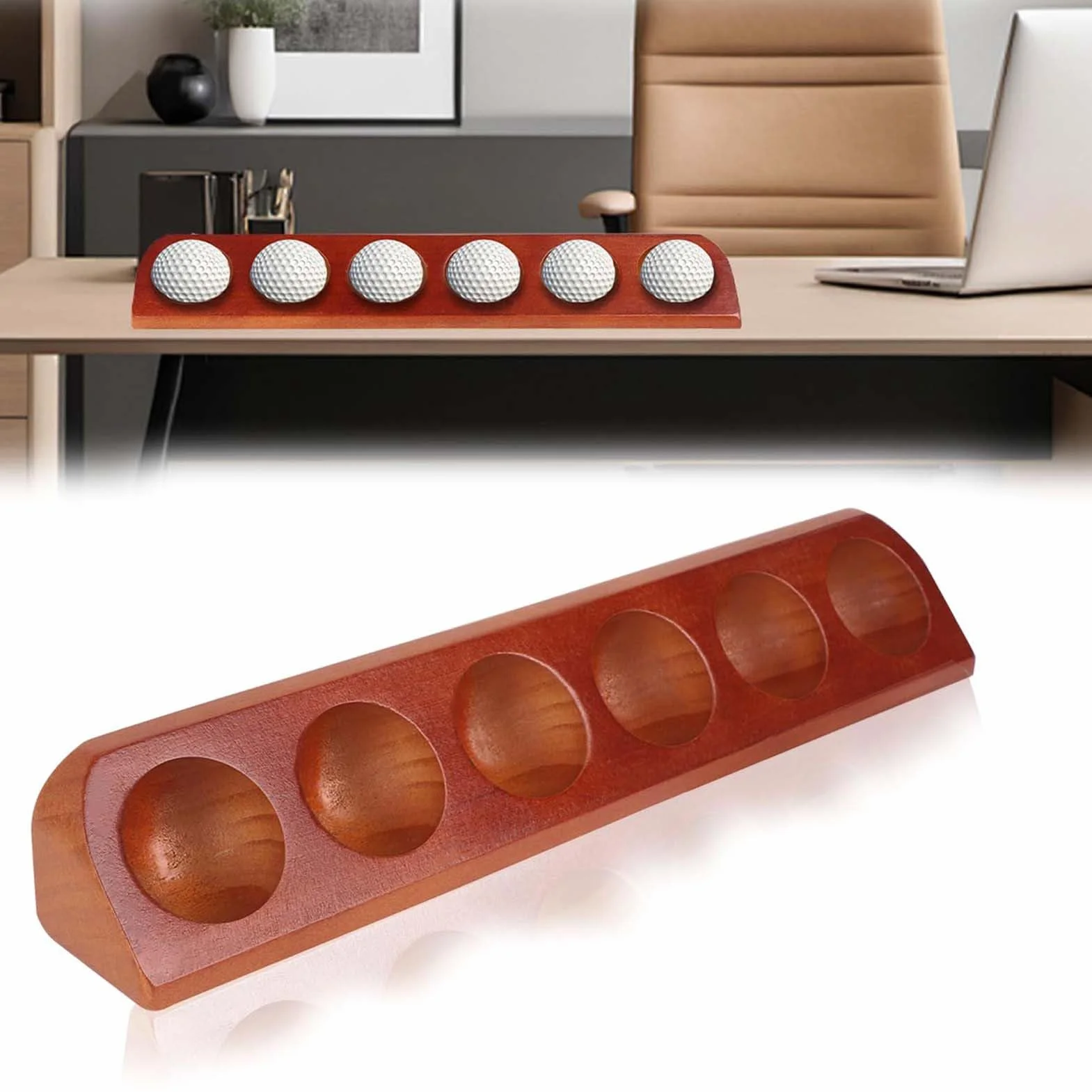 Présentoir De Balles De Golf 6 Trous Support Rangement Murale Salon Bureau