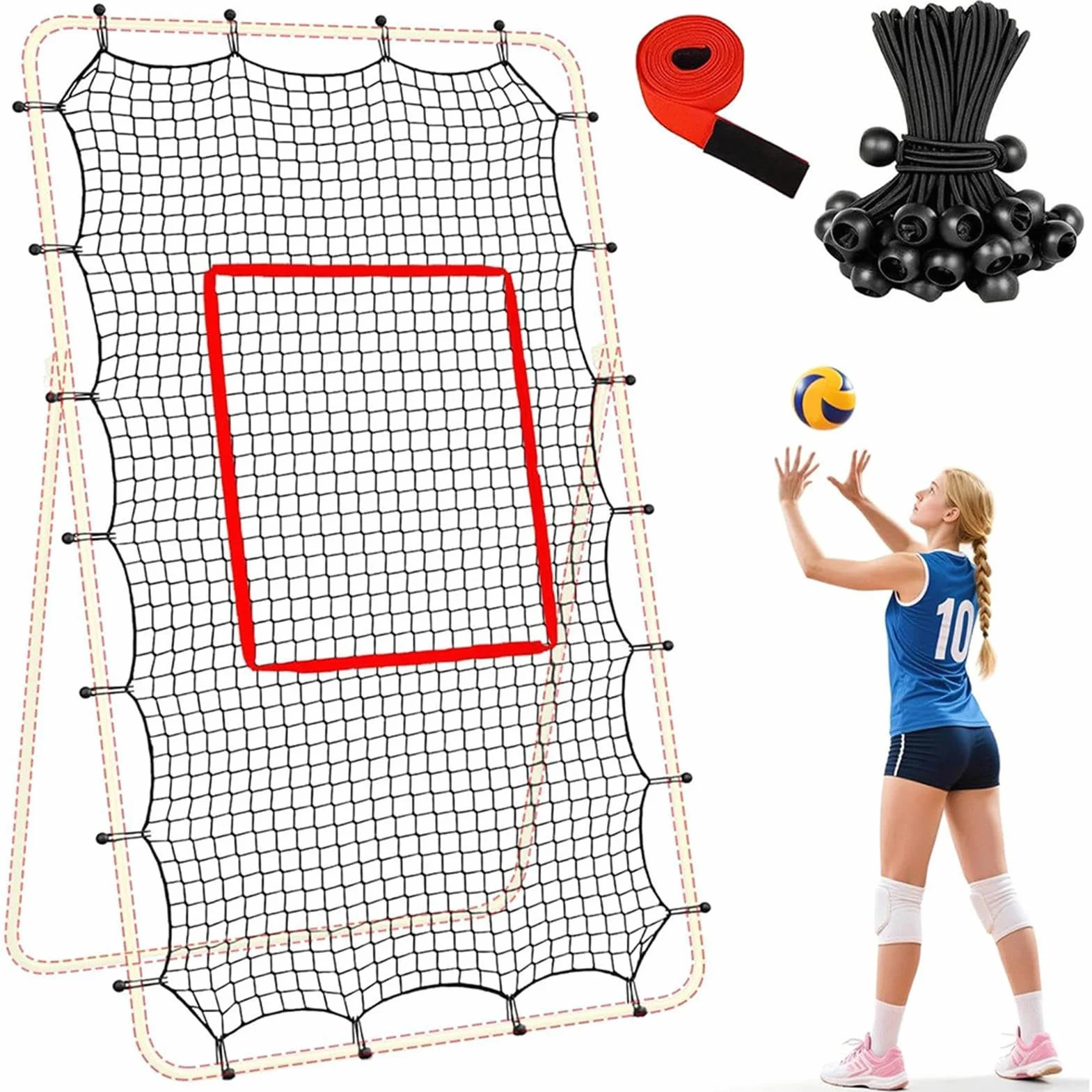 Filet de volleyball 2,1 x 1,2 m avec accessoires portable entraînement extérieur