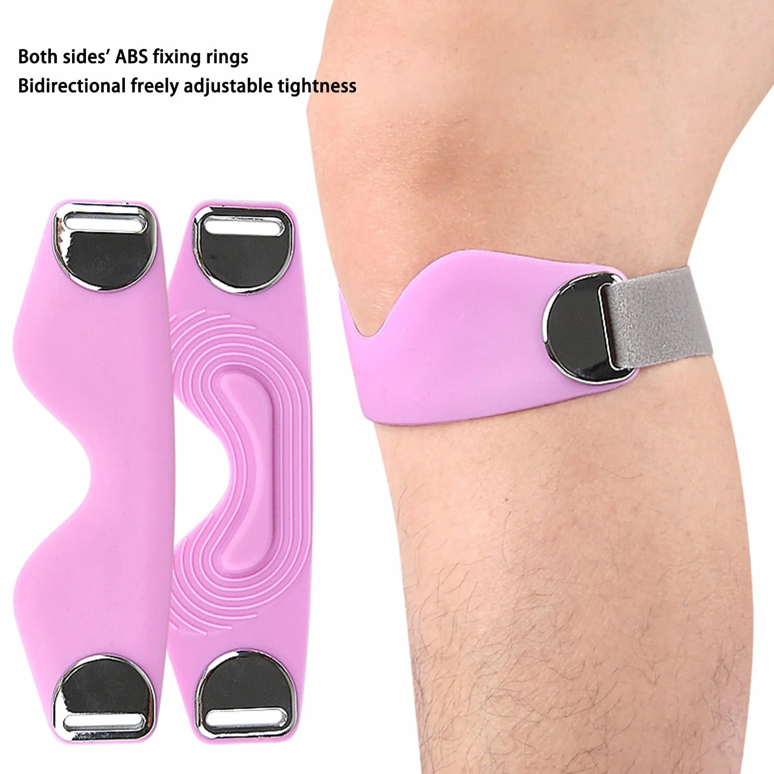 Sangle de genou réglable en silicone pour football, baseball