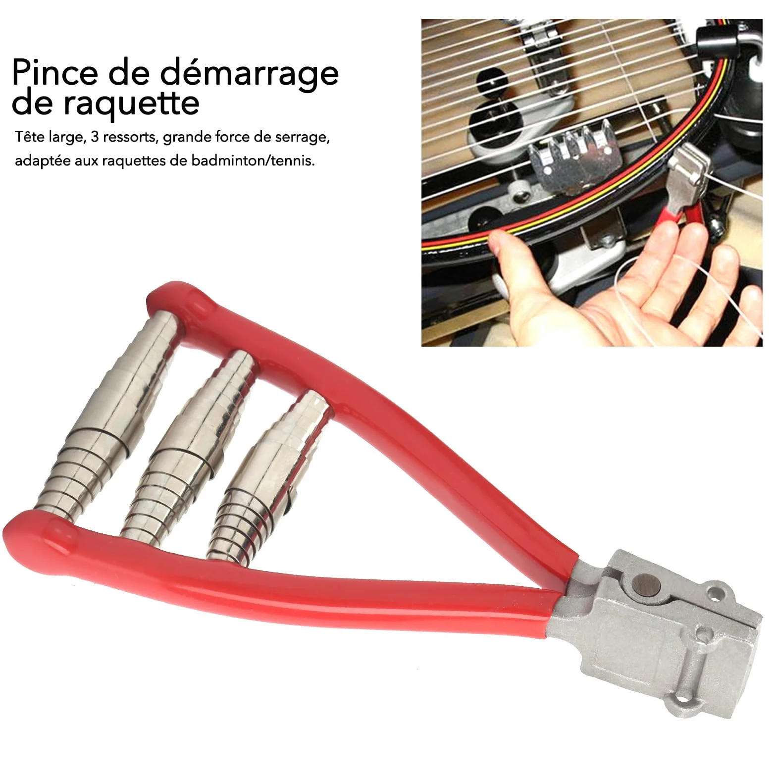 Pince Cordage Tennis Badminton 3 Ressorts Démarrage Raquette Machines Outils