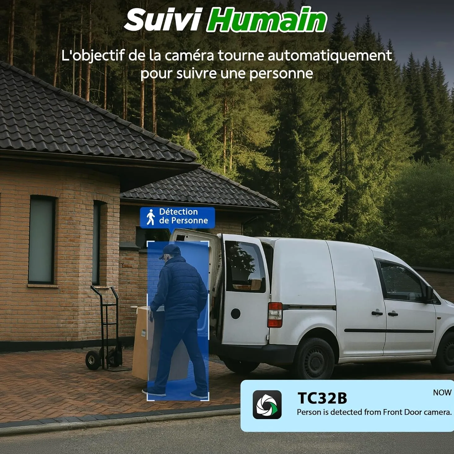VOOPEAK Caméra de Chasse 4G LTE Solaire connectée, 2.5K, 355°/90°, IP66 | Avec vision nocturne, détecteur de mouvement PIR, vue en direct via l’application et accès à distance pour les passages de gi